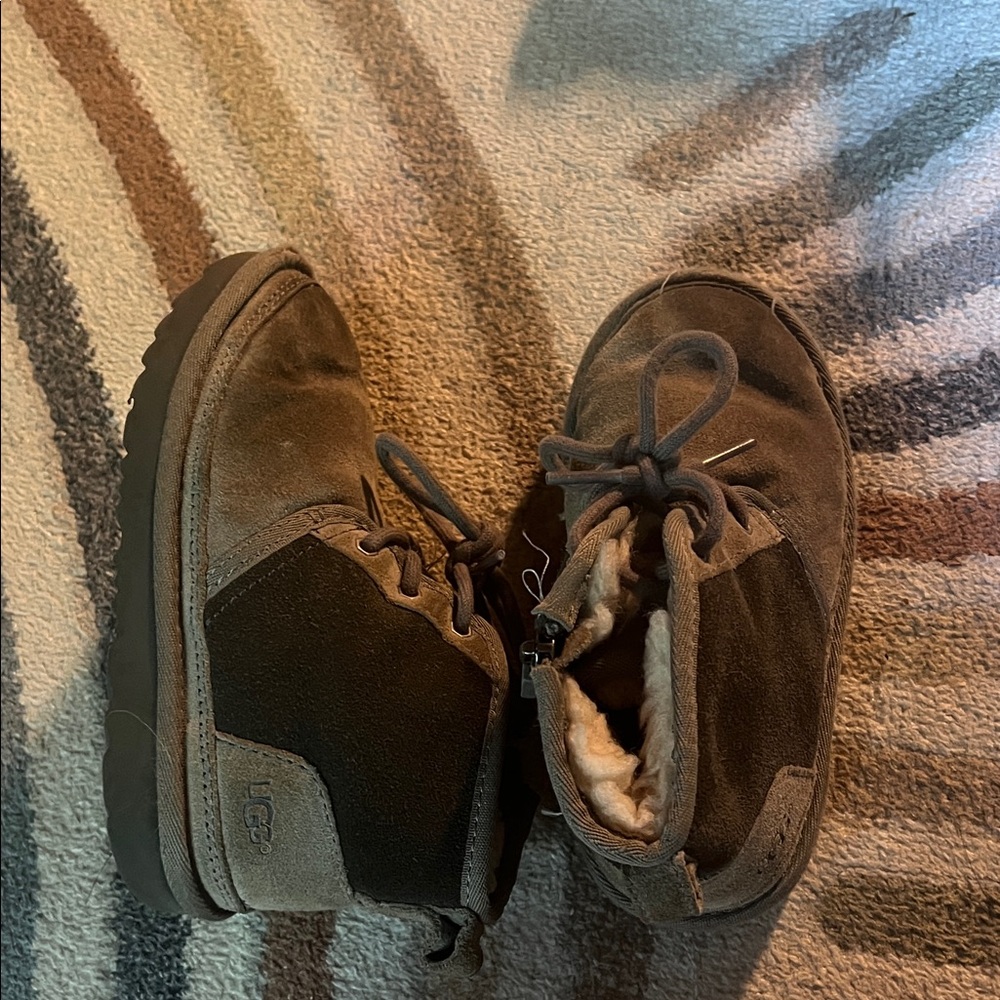 UGG Chocolate Suede Boots with Plush Lining